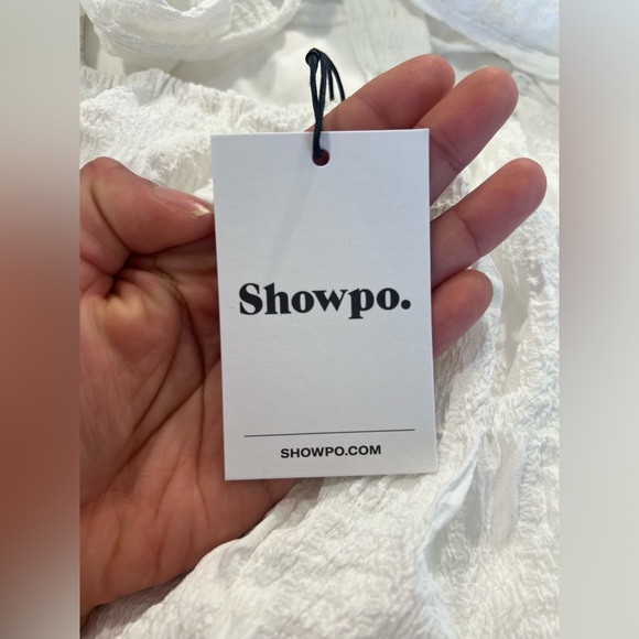 NWT Showpo Sanaa long sleeve open back mini dress in white size 6 - Picture 12 of 16